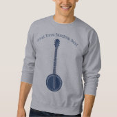 Sweatshirt Bleu Banjo Graphic Texte Personnalisé (Devant)