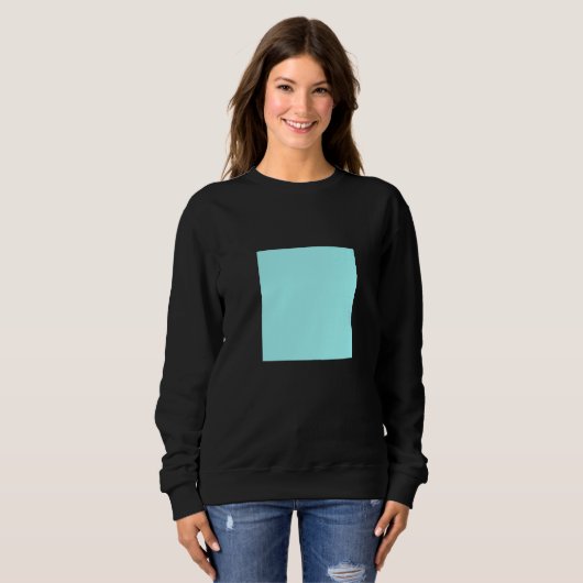 Sweatshirt Bleu clair Turquoise Solide Couleur Simple Plai Co (Devant entier)