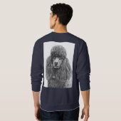 Sweatshirt bleu de caniche (Dos entier)