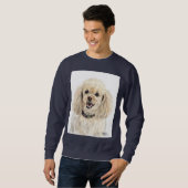 Sweatshirt bleu de caniche (Devant entier)