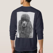 Sweatshirt bleu de caniche (Dos)
