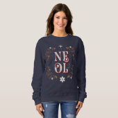 Sweatshirt Bleu de Noël de Noel des femmes le premier (Devant entier)