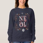 Sweatshirt Bleu de Noël de Noel des femmes le premier (Devant)
