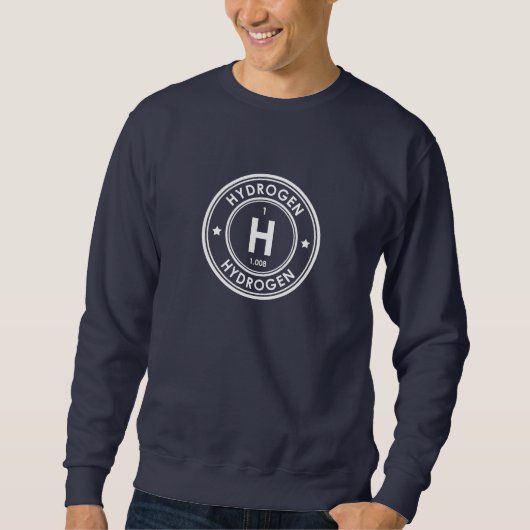 Sweatshirt bleu d'élément d'hydrogène (Devant)