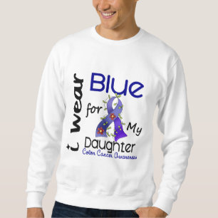 Sweatshirt Bleu d'usage du cancer du colon I pour ma fille 43
