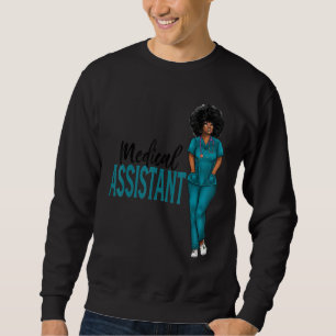 Sweatshirt Bleu foncé Scrubs Médicale Assistant Infirmière No