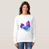 Sweatshirt bleu perroquet (Devant entier)