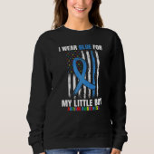 Sweatshirt Bleu Pour Mon Petit Fils Sensibilisation sur l'aut (Devant)