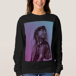 Sweatshirt Bleu rose Maghreb Tunisienne traditionnelle fille 