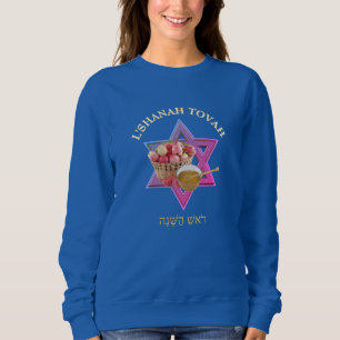 Sweatshirt Bleu ROSH HASHANAH Nouvel An juif