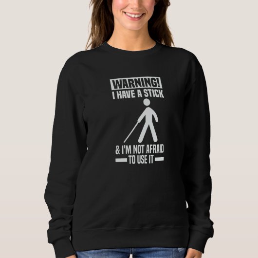 Sweatshirt Blind Braille Visually Impaired Blindless (Devant)