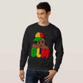 Sweatshirt BLM Black King Black History Melanin African Black (Devant entier)