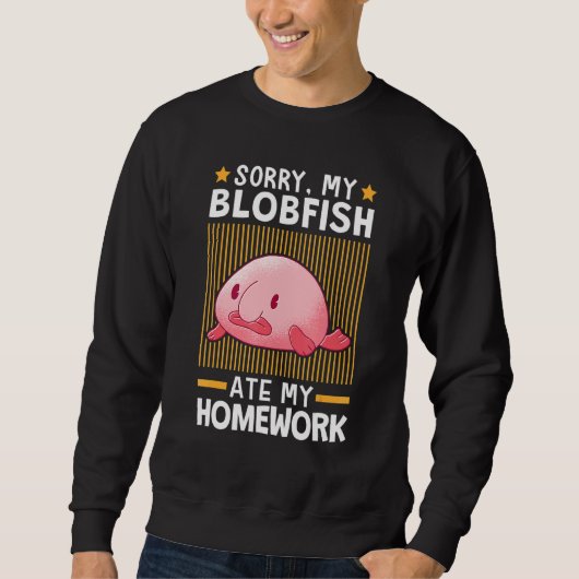 Sweatshirt Blobfish Mème De Mème De Mème De Mort Flambée Pois (Devant)