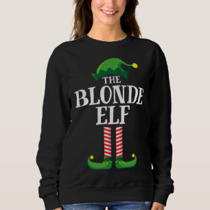 Sweatshirt Blonde Elf Correspondant Famille de Noël Elf