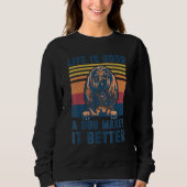 Sweatshirt Bloodhin Chien Bloodhin Chien Papa Maman Hommes Fe (Devant)