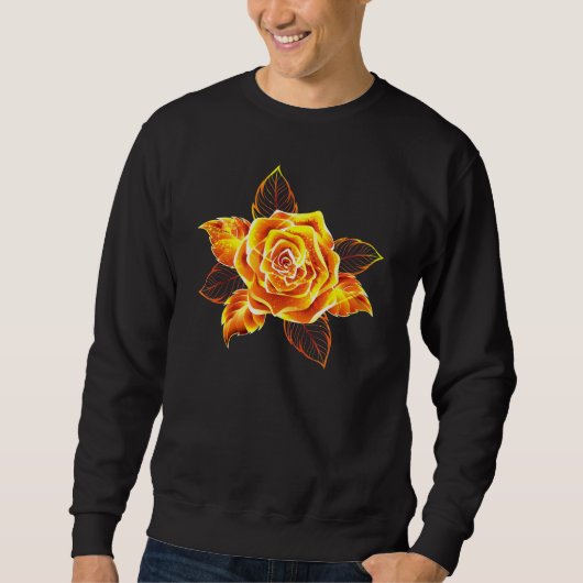 Sweatshirt Blooming Fire Rose (Devant)
