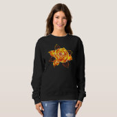Sweatshirt Blooming Fire Rose (Devant entier)