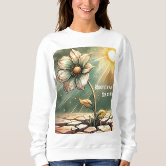Sweatshirt Blooming in Adversity – Floral Art