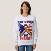 Sweatshirt Bloquer la maladie mentale et non la puberté (Devant entier)