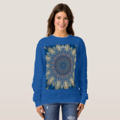 Sweatshirt Blue Chakra Kaleidoscope Thunder_Cove (Devant entier)