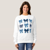 Sweatshirt Blue Coquette esthétique (Devant entier)