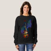 Sweatshirt Blue Dragon Sunburst Guitare Music (Devant entier)