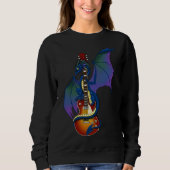 Sweatshirt Blue Dragon Sunburst Guitare Music (Devant)