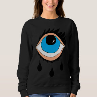 Sweatshirt Blue Eyes Black tears