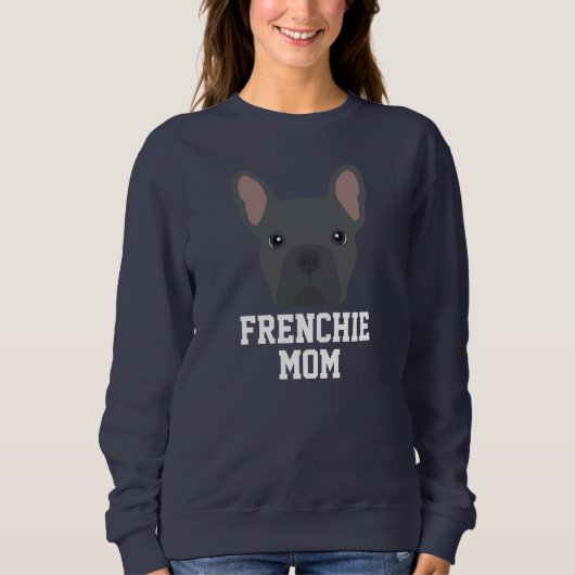 Sweatshirt Blue Frenchie Chien Maman (Devant)