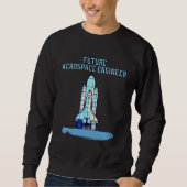 Sweatshirt Blue Future Aerospace Engineer For Kids Space Shut (Devant)