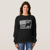 Sweatshirt Blue Heeler USA Flag (Devant entier)