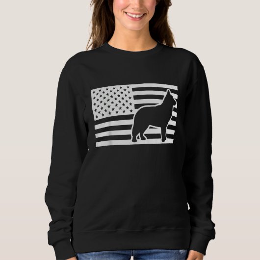 Sweatshirt Blue Heeler USA Flag (Devant)