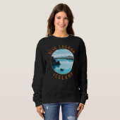 Sweatshirt Blue Lagoon Islande Cercle en détresse (Devant entier)