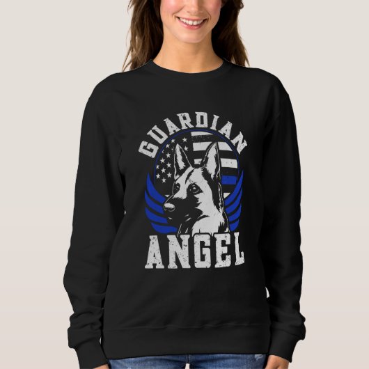 Sweatshirt Blue Line K9 Police Dog Guardian Angel K9 Police O (Devant)