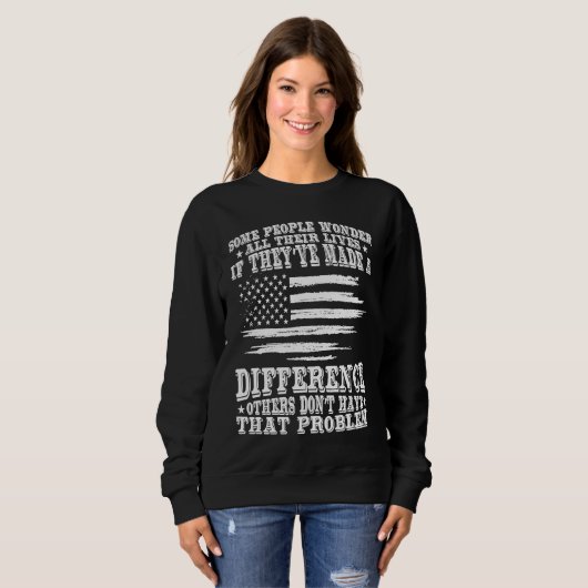 Sweatshirt Blue Line We Make A Difference Police Officer (Devant entier)