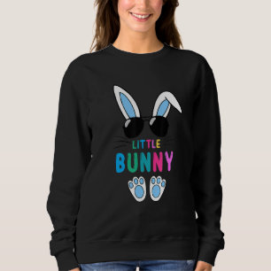 Sweatshirt Blue Little Bunny Joyeux jour de Pâques avec le ve