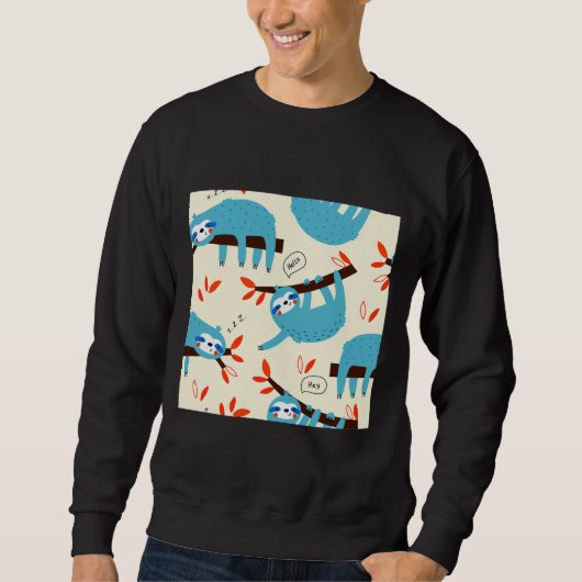 Sweatshirt Blue Sloth Baby (Devant)