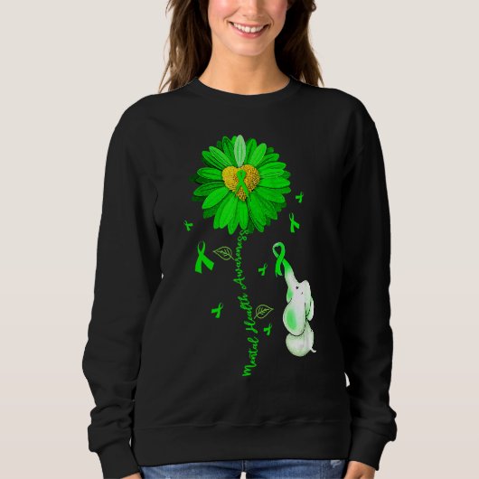 Sweatshirt Blue Sunflower Elephan Outdoor Propage Santé menta (Devant)