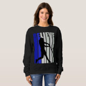 Sweatshirt Blue Womens Believe Baseball Inspirational Softbal (Devant entier)