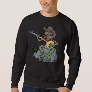 Sweatshirt Bluegrass Banjo Frog Pays Musique Cadeau Banjo
