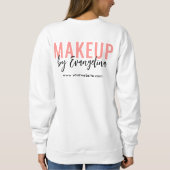 Sweatshirt Blush Pink Black Script Logo Makeup Employee (Dos)