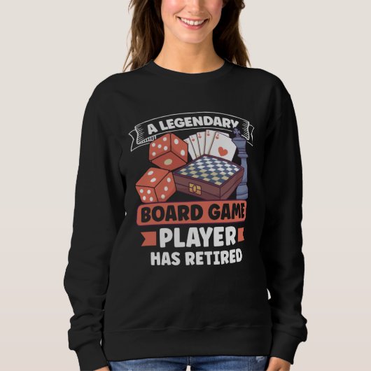 Sweatshirt Board Games Chess Board Game Player Gambling (Devant)