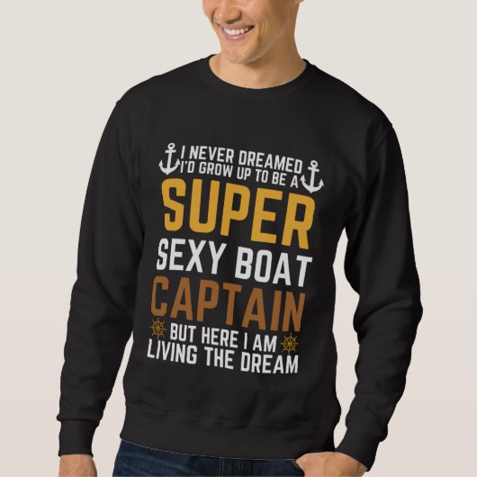 Sweatshirt Boat Captain For Men Women Boating Boat Captain (Devant)