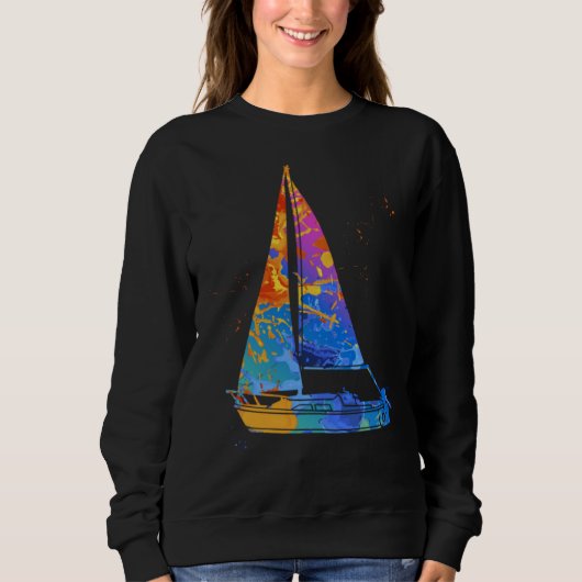 Sweatshirt Boat Captain Graphic Sail Boat Motor Boat Captain (Devant)