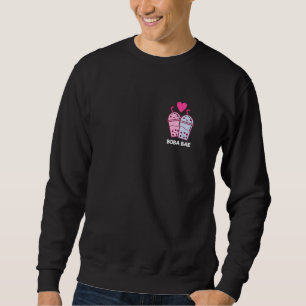 Sweatshirt Boba Deux Baes Poche Buble Thé Boba Couple Drinki