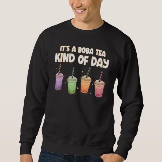 Sweatshirt Boba Tapioca Pearls Bubble Milk Tea Drink Men Wome (Devant)