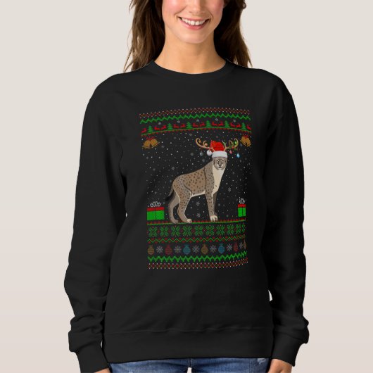 Sweatshirt Bobcat Santa Hat Correspondance laide Bobcat Noël (Devant)