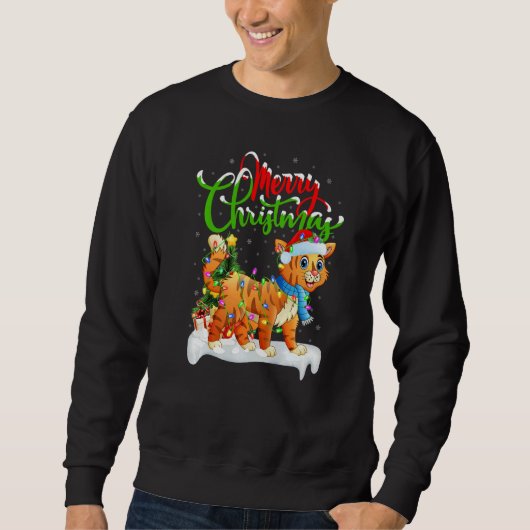 Sweatshirt Bobcat Xmas Decorations Santa Bobcat Christmas (Devant)