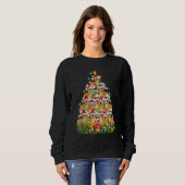 Sweatshirt Bobcat   Xmas Lights Santa Bobcat Christmas Tree (Devant entier)
