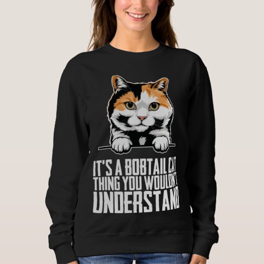 Sweatshirt Bobtail cat  Bobtail mom  Bobtail dad  1 (Devant)